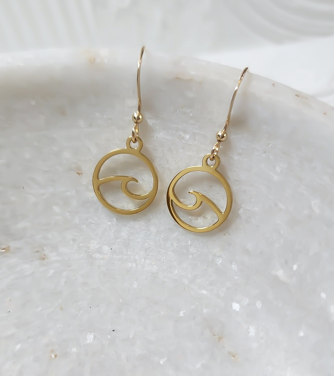New Dainty Ocean Wave Earrings Choose your Metal Jewelz by Angie
