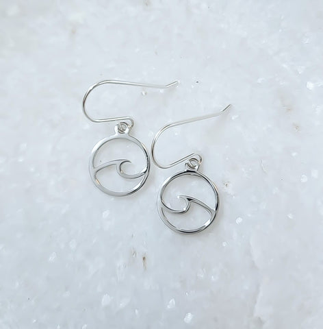 New Dainty Ocean Wave Earrings  * Choose your Metal*