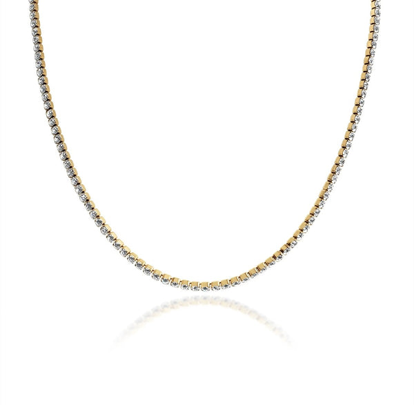 New Gorgeous Sparkling Dainty CZ Tennis Necklace  * Choose your Metal*