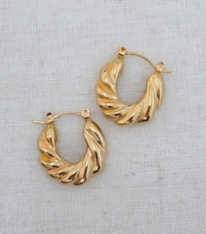 OBSESSED New Camille Twist Hoops Earrings  *Choose your Metal*