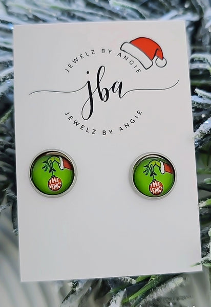 Gifts $10 and Under. Holiday Exclusive Glass Dome Studs *Choose Your Setting Metal & Style*