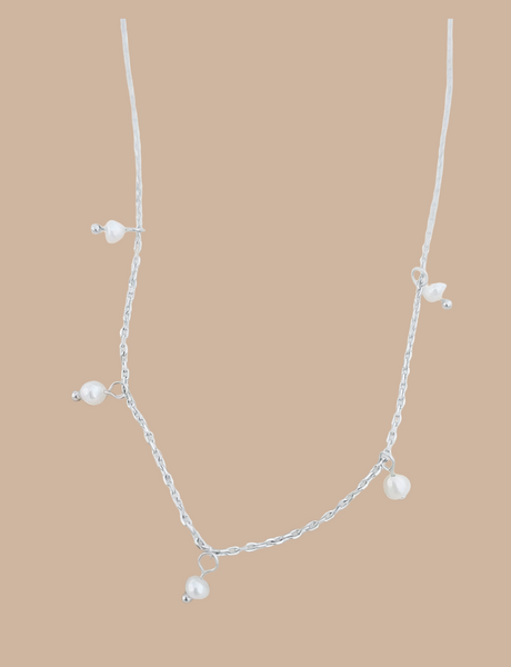 New Dainty Freshwater Pearl Dangles Necklace  *Choose your Metal*