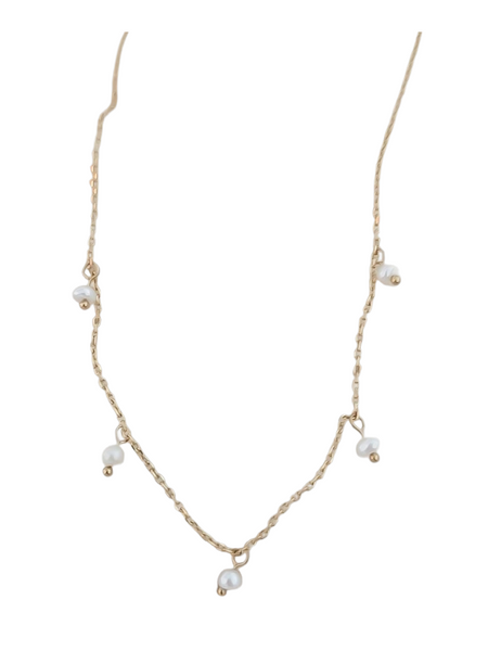 New Dainty Freshwater Pearl Dangles Necklace  *Choose your Metal*