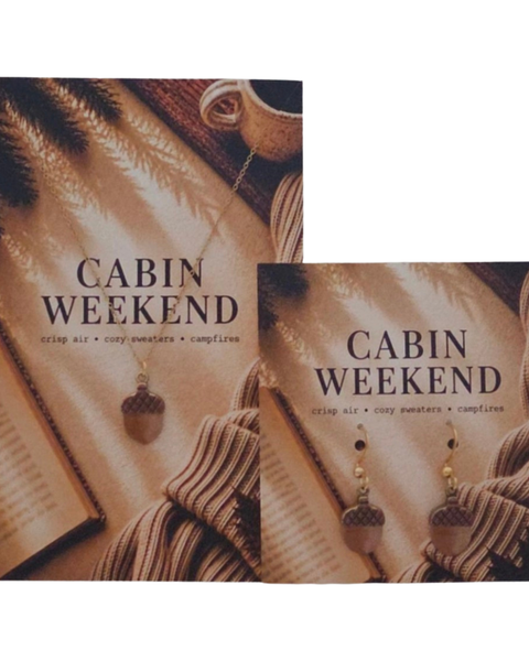 CABIN WEEKEND:  Enamel Charm Necklace, Enamel Charm Shorty Earrings *Choose Necklace, Earrings or the set *