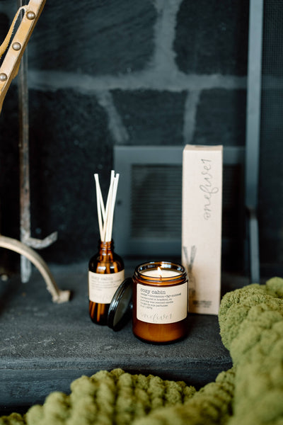 Cozy cabin soy wax candle