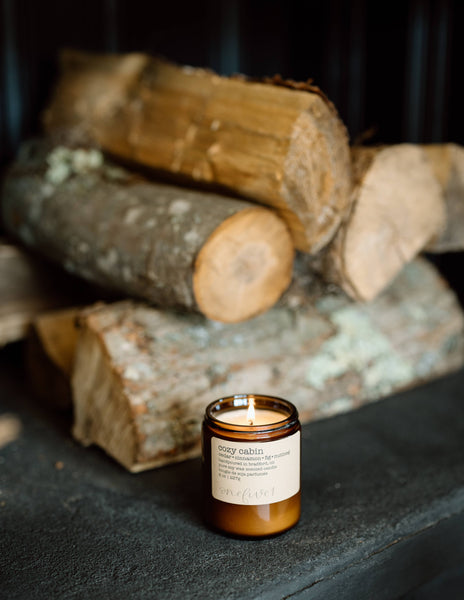 Cozy cabin soy wax candle