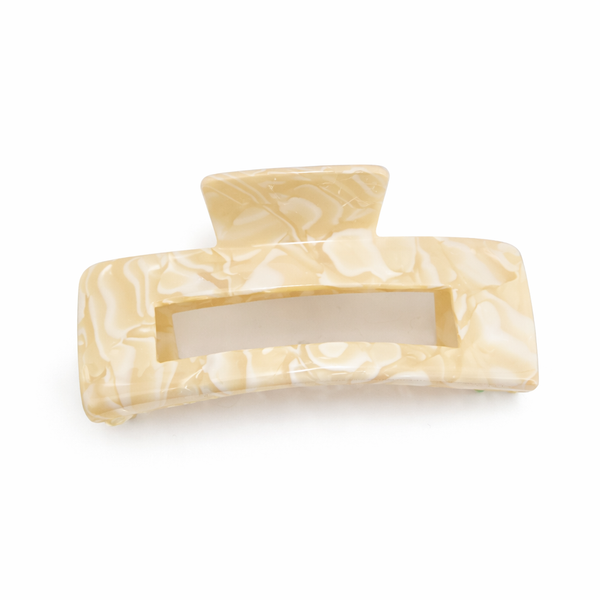 Harlow Latte - Rectangle Hair Claw Clip