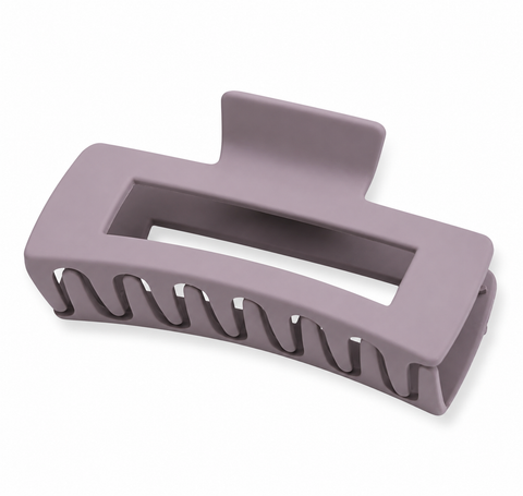 Sloane Stormy Taupe - Rectangle Hair Claw Clip