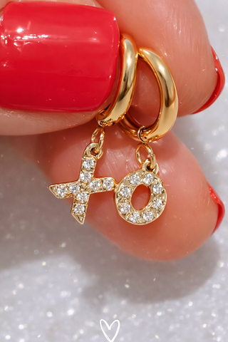 Hugs and Kisses CZ Mismatch X O Huggie Hoop Earrings *OBSESSED!* Choose Your Metal
