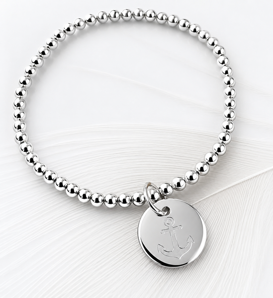 Anchor Bracelet Nautical Ocean Beach * CHOOSE YOUR METAL*