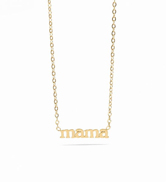 New mama Print Necklace  * Choose your Metal*