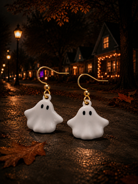 SPOOKY SEASON:  Enamel Charm Necklace, Enamel Charm Shorty Earrings *Choose Necklace,Earrings or the set *