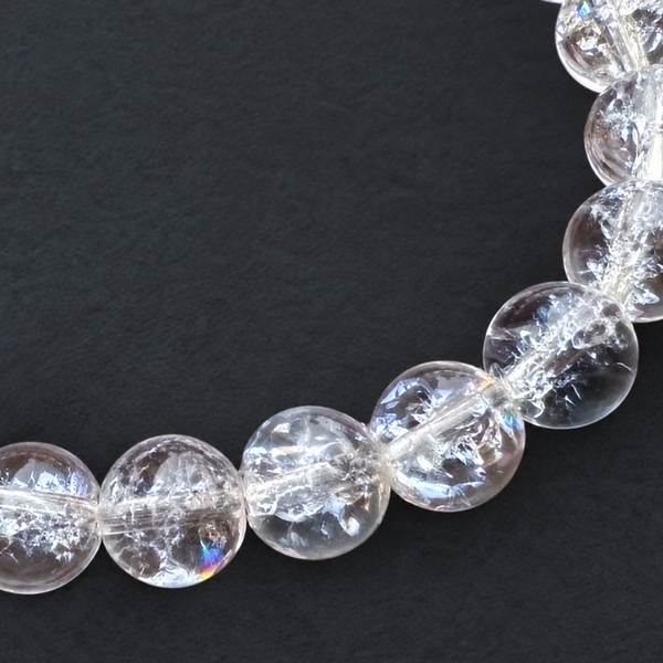 Absolutely Stunning Clear Quartz • Prismatic Inclusions (8mm beads)