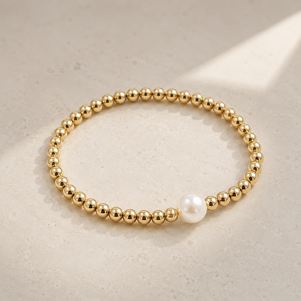 New 8mm South Sea Shell Pearl Focal Bracelet *Choose your metal*