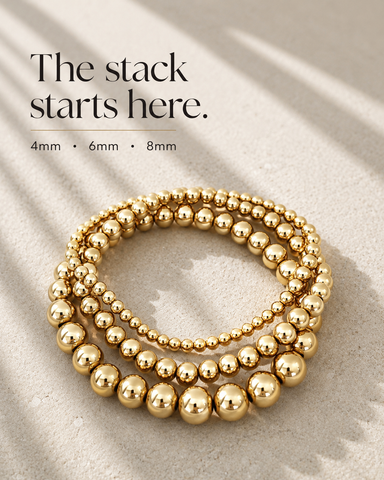 New The Perfect Beaded Bracelet *Choose Your Bead Size and Metal*
