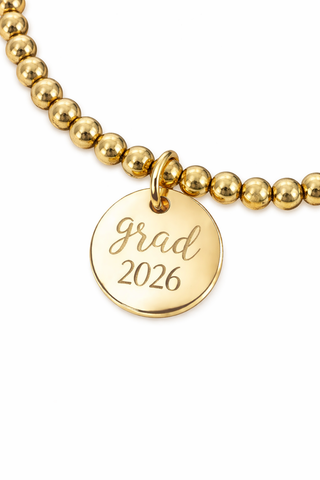 Grad 2026 Beaded Bracelet *Choose your metal*