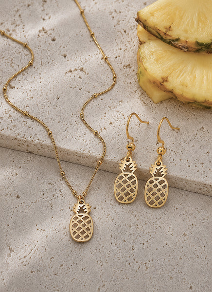 Tropical Pineapple EARRINGS *choose your metal*