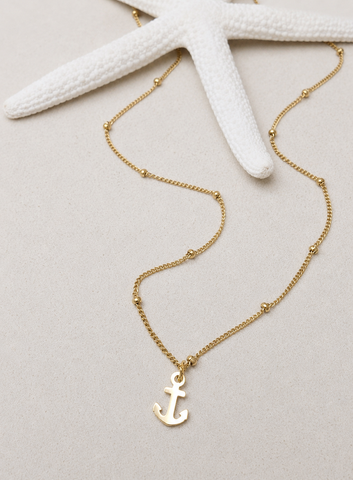 Mini Anchor Charm NECKLACE *choose your metal*