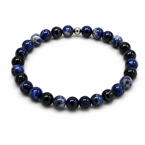 Sodalite Gemstone Bracelet (6mm beads)(Featired in our Nautical Stack and East Coast Stack)