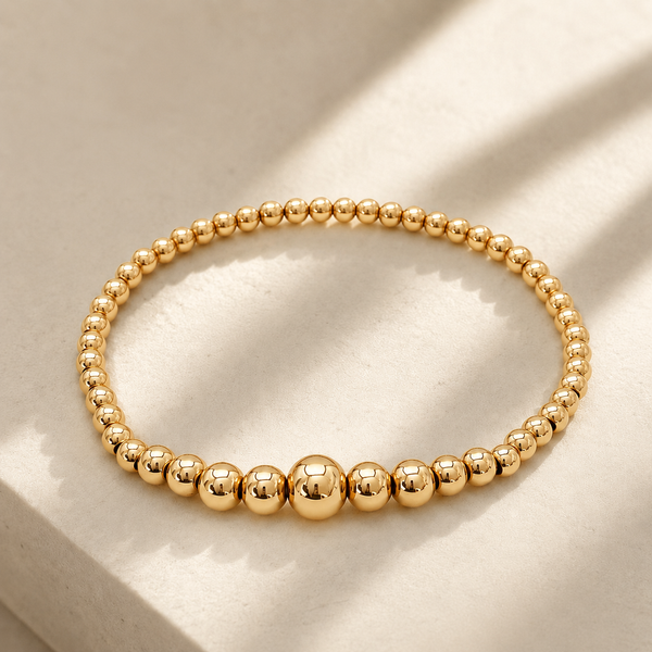 New The Perfect Beaded 4mm-8mm Graduated Focal Bracelet *Choose your metal*