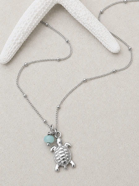 Sea Turtle Nautical Ocean Beach NECKLACE *choose your metal*