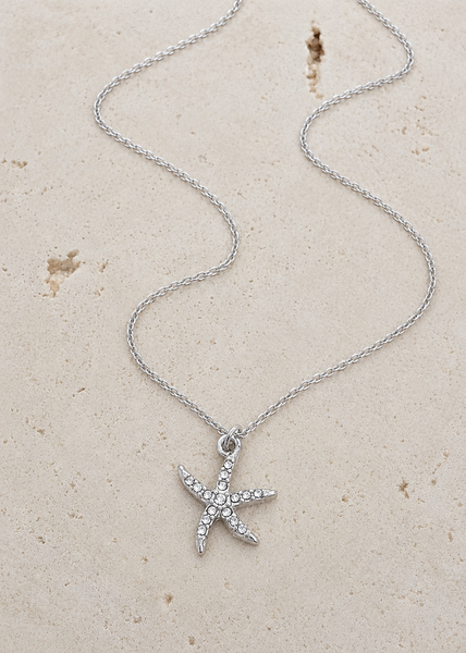 Mini CZ Starfish Ocean Beach NECKLACE *choose your metal*