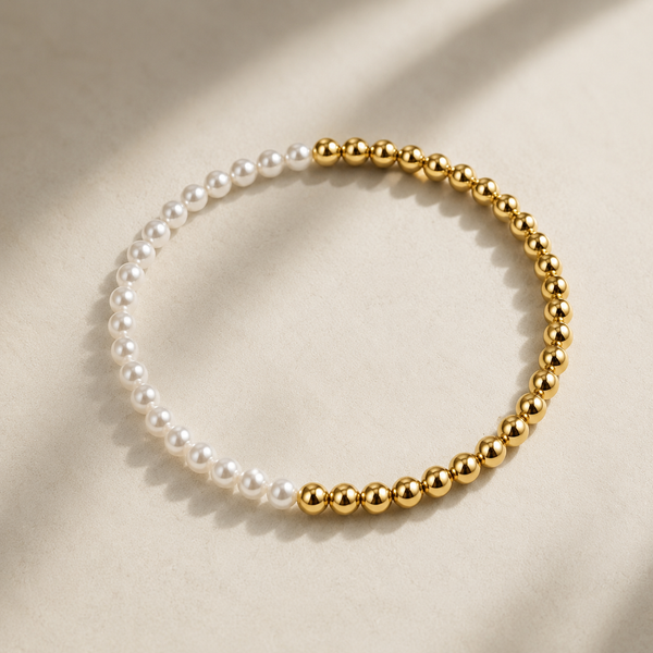 Half & Half Luxe South Sea Pearls Bracelet *Choose Your Metal*