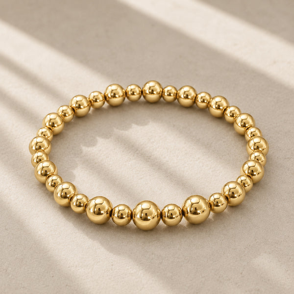 New The Perfect Beaded 6mm-8mm Bead Mix Bracelet *Choose your metal*