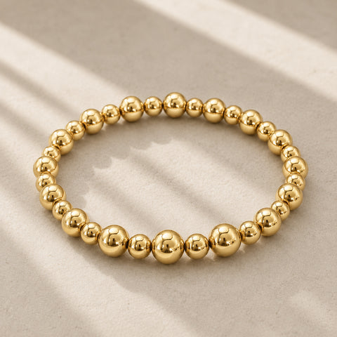 New The Perfect Beaded 6mm-8mm Bead Mix Bracelet *Choose your metal*