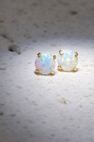 New Dainty Fire Opal Studs (Must Haves) *choose your metal*