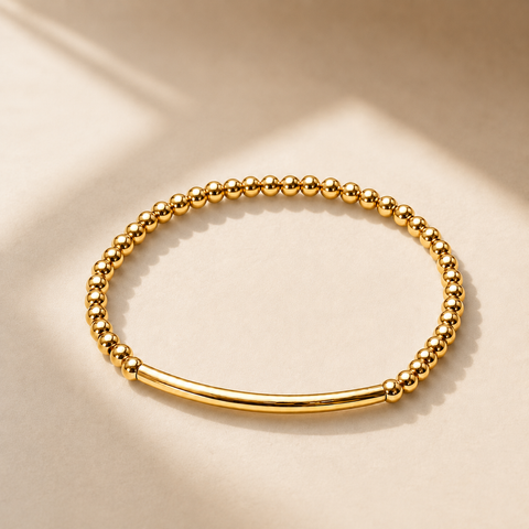 Beaded Bar Bracelet *Choose your metal*