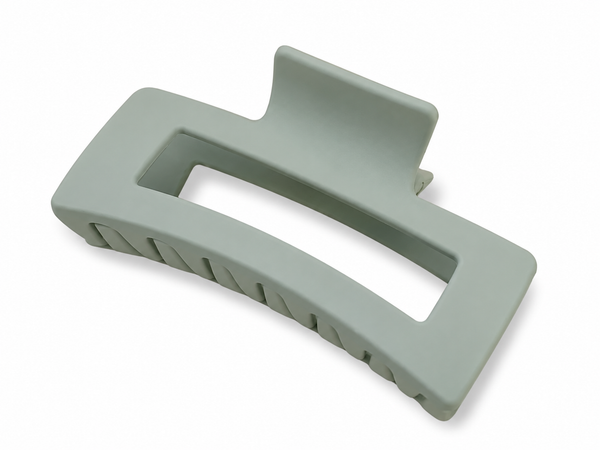 Sloane Matte Sage - Rectangle Hair Claw Clip