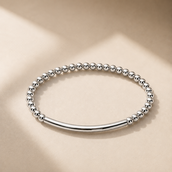 Beaded Bar Bracelet *Choose your metal*