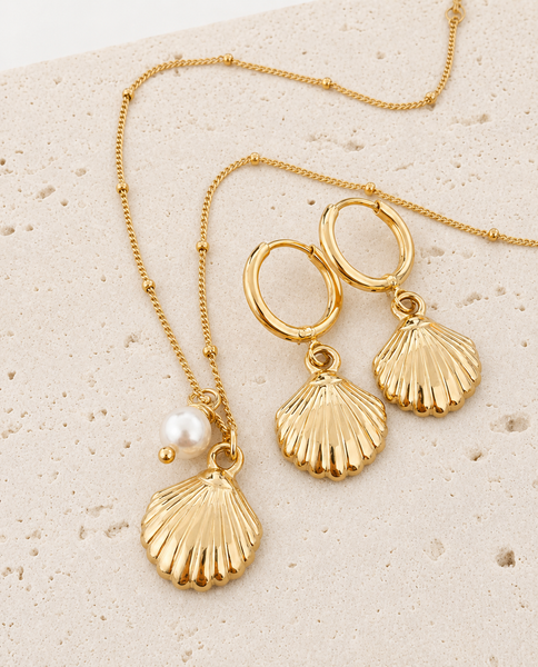 New Beachy Seashell Huggie Hoop Earrings *Choose your Metal*