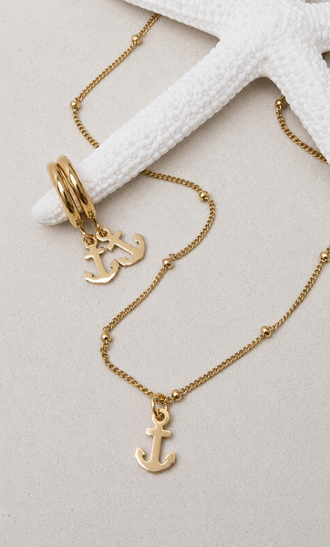 Mini Anchor Charm NECKLACE *choose your metal*