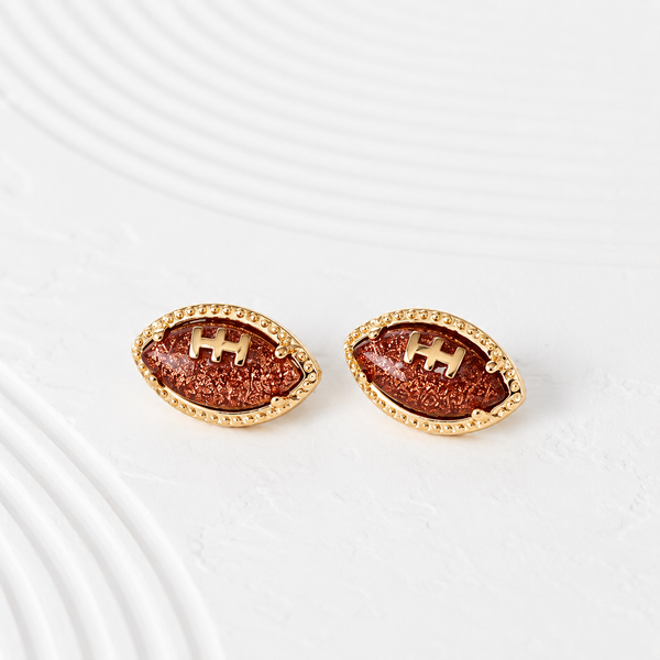 New! Sports Bracelet: Sparkling Goldstone Football Bracelet *MUST HAVE for Game Day!* Choose your metal