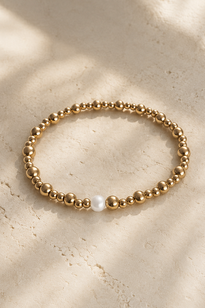 New The Perfect Beaded Luxe 6mm Shell Pearls w/ 3+5mm Beads Mix Bracelet *Choose your metal*