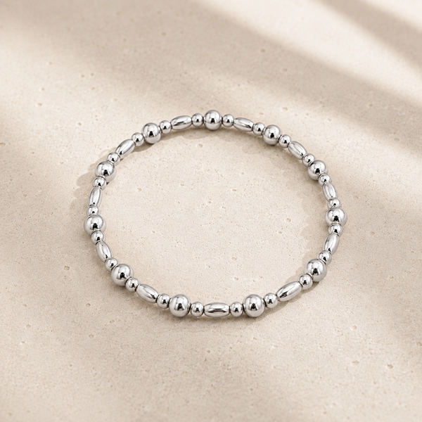 Mixed Beads Bracelet *Choose your metal*