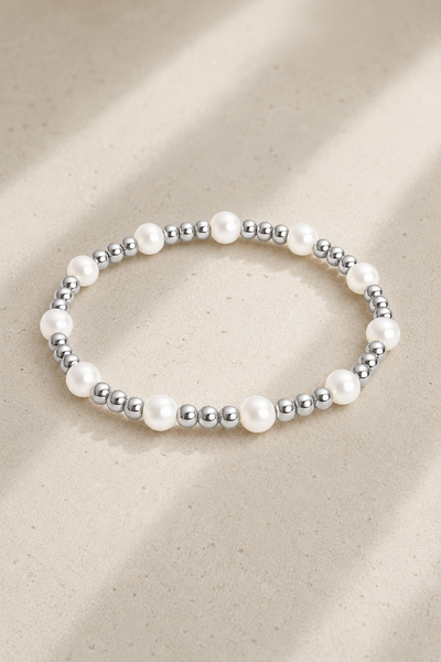 New The Perfect Beaded Luxe Shell Pearls w/ 4mm Beads Bracelet *Choose your metal*
