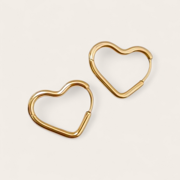 New Everyday Must Have Open Heart Hoop Earrings  * Choose your Metal*