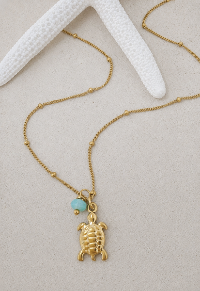 Sea Turtle Nautical Ocean Beach NECKLACE *choose your metal*