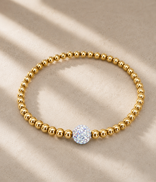 Beaded Confetti Pave Bracelet *Choose your metal*