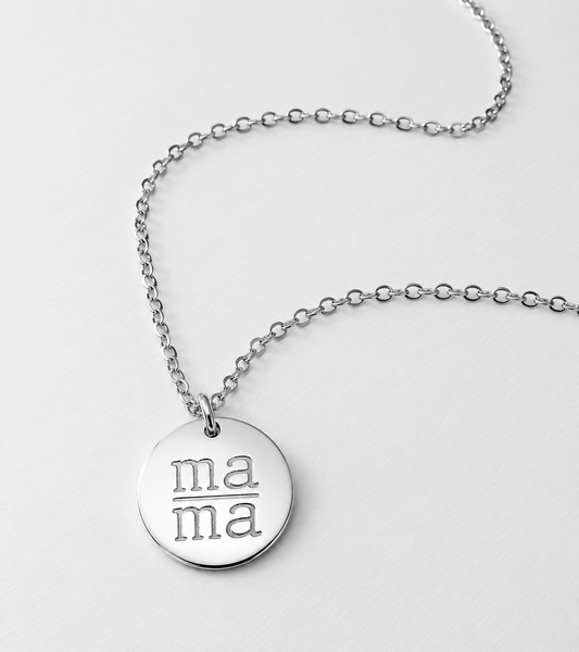 Engraved Mama Disc Necklace // Gifts for Mom// Mother's Day *CHOOSE YOUR METAL*