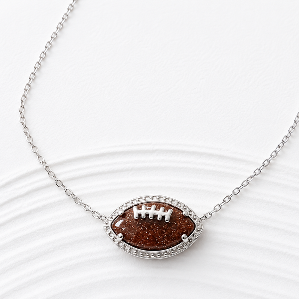 New! Sports Bracelet: Sparkling Goldstone Football Bracelet *MUST HAVE for Game Day!* Choose your metal