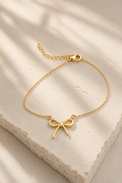 New The Perfect Ribbon Bow Chain Bracelet  * Choose your Metal*