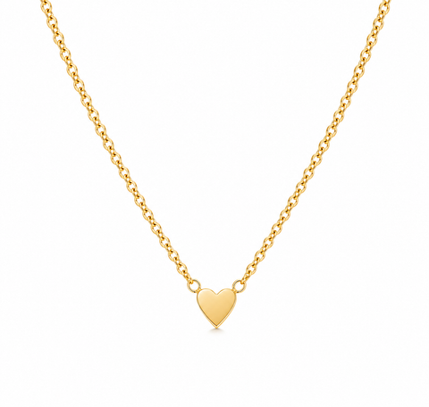 New Tiny Heart Necklace (Engraveable)  * Choose your Metal*