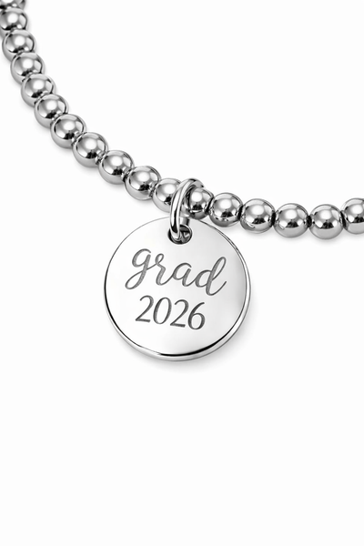 Grad 2026 Beaded Bracelet *Choose your metal*