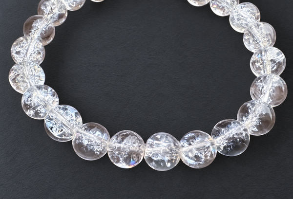 Absolutely Stunning Clear Quartz • Prismatic Inclusions (8mm beads)