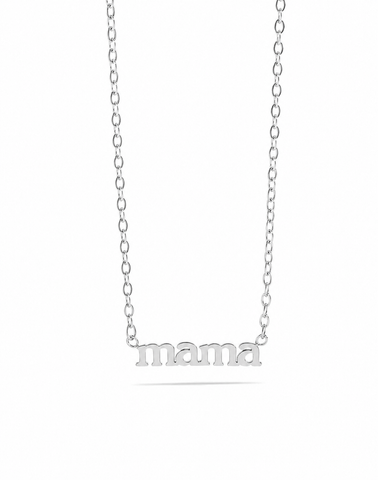 New mama Print Necklace  * Choose your Metal*