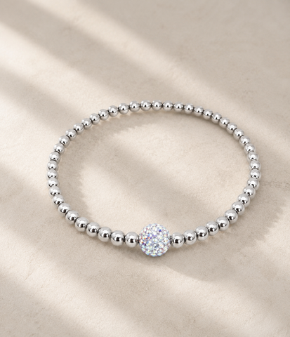 Beaded Confetti Pave Bracelet *Choose your metal*